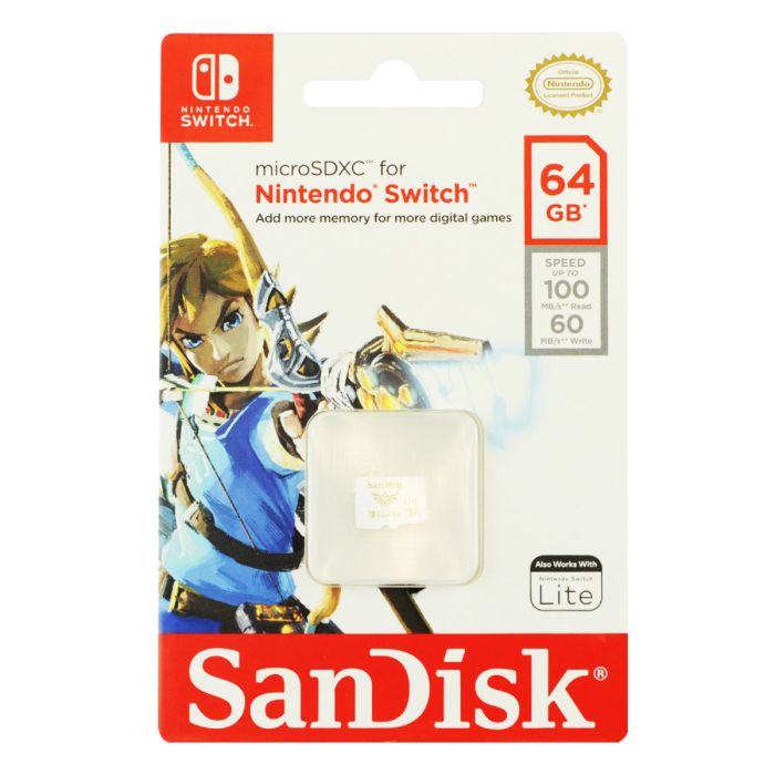 SanDisk microSDXC za Nintendo Switch 64GB, do 100MB/s branje, 60MB/s pisanje, U3, C10, A1, UHS-1 - slika 2