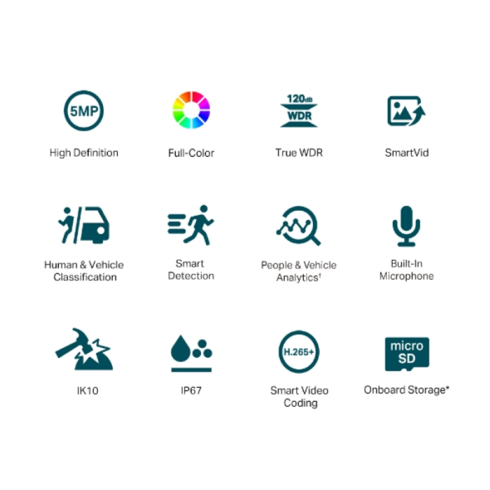 TP-LINK VIGI 5MP Full-Color Dome mrežna kamera (do 2880 × 1620 H.265+ 30fps) - slika 2