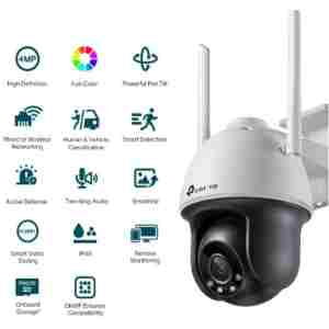 TP-LINK VIGI 4MP zunanja Full-Color Wi-Fi Pan Tilt mrežna kamera (do 2560X1440 H.265+ 30fps)