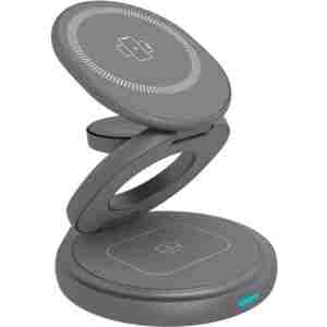 IcyBox IB-SH101-CH 3v1 brezžični magnetni polnilnik za telefone in ure