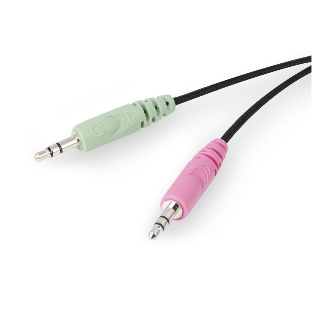 Slušalke žične naglavne 2x 3,5mm stereo Ewent nadzor glasnosti - z mikrofonom (EW3562) - slika 2