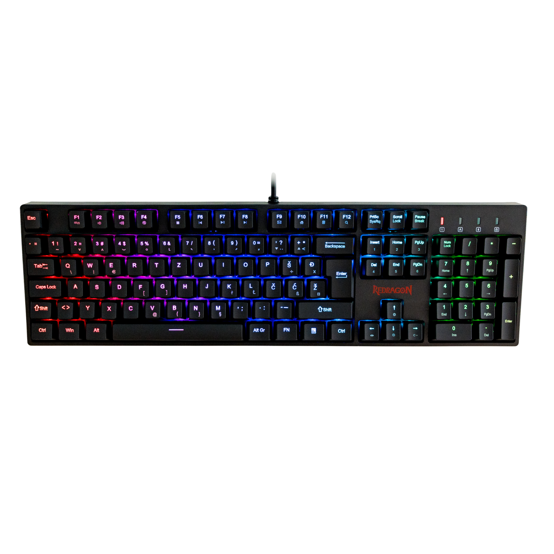REDRAGON SURARA K582 RGB MEHANSKA TIPKOVNICA SLO/CRO, RDEČA STIKALA - slika 4