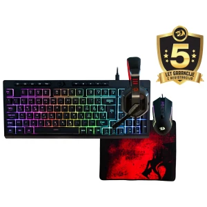 REDRAGON COMBO S149-BA SET (4in1) TIPKOVNICA SLO/CRO, MIŠKA, SLUŠALKE IN PODLOGA