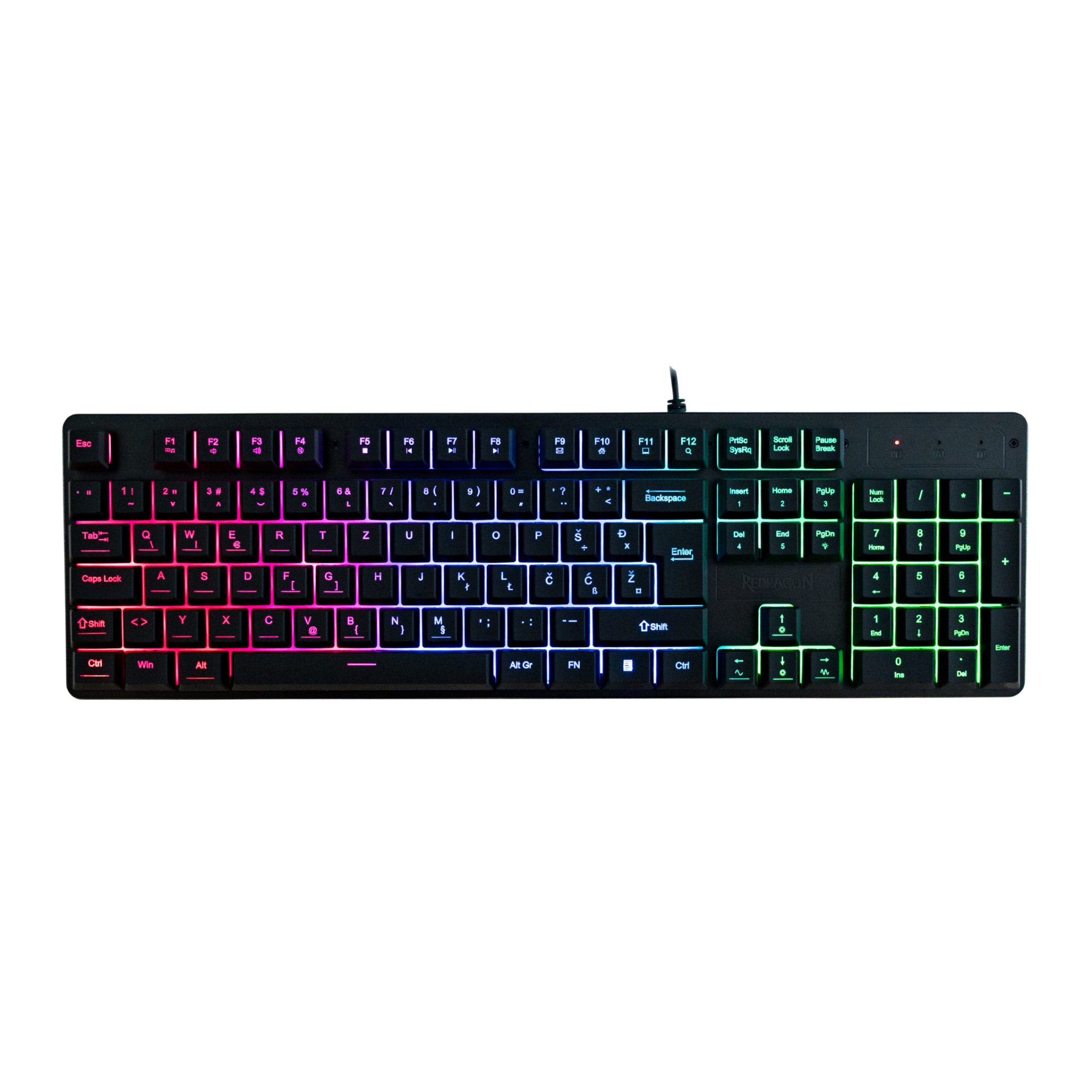 REDRAGON NETHERBANE K521 RGB TIPKOVNICA SLO/CRO - slika 5