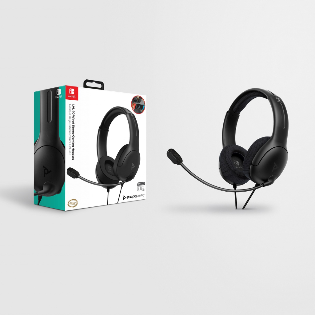 Slušalke PDP LVL40 Chat Headset za NINTENDO SWITCH črne barve - slika 3