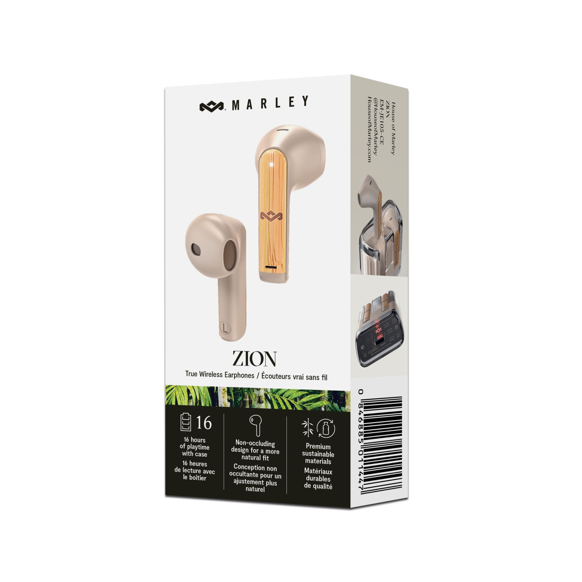 HOUSE OF MARLEY ZION TWS EARPHONES CREAM - slika 3