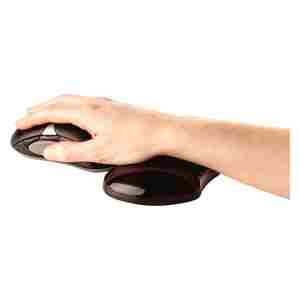 Fellowes Crystal Gel mini počivalo za zapestje, črna