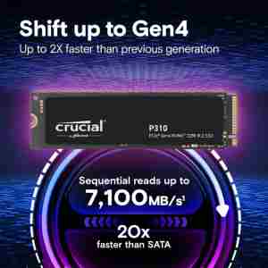 Crucial P310 2TB PCIe Gen4 NVMe 2280 M.2 SSD
