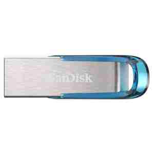 Spominski ključek 128GB USB 3.2 Sandisk Ultra Flair 150MB/s 60MB/s kovinski brez pokrovčka srebrn (SDCZ73-128G-G46B)