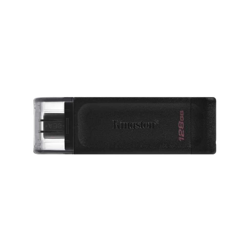 Spominski ključek 128GB USB-C Kingston DT70 80MB/s plastičen s pokrovčkom črn (DT70/128GB) - slika 3