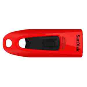 Spominski ključek 32GB USB 3.0 Sandisk Ultra 100MB/s - plastičen/drsni/rdeč (SDCZ48-032G-U46R)