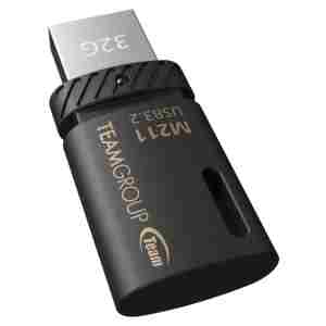 Spominski ključek 32GB USB 3.2/USB-C Teamgroup M211 100MB/s plastičen brez pokrovčka črn (TM211332GB01)