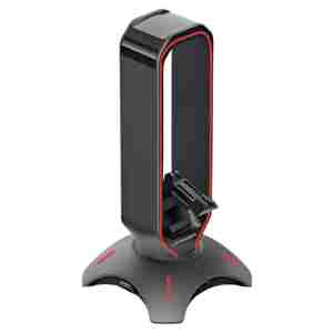 Držalo LC Power za slušalke in bungee za miško RGB