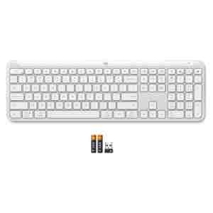 Tipkovnica brezžična + Bluetooth Logitech Signature Slim K950 US international | SLO gravura bela (920-012466)