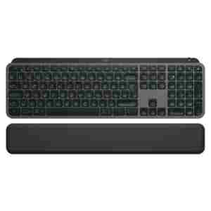 Tipkovnica Bluetooth + USB Logitech MX Keys S Plus US international | SLO gravura črna LED osvetlitev + naslon za zapestje (920-011589)
