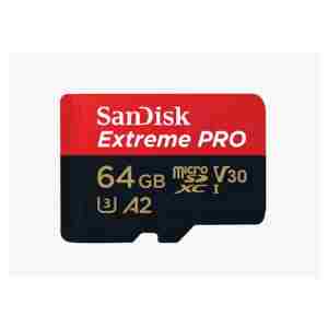 Spominska kartica SDXC-Micro 64GB Sandisk Extreme Pro 200MB/s/90MB/s U3 V30 UHS-I +adapter (SDSQXCU-064G-GN6MA)
