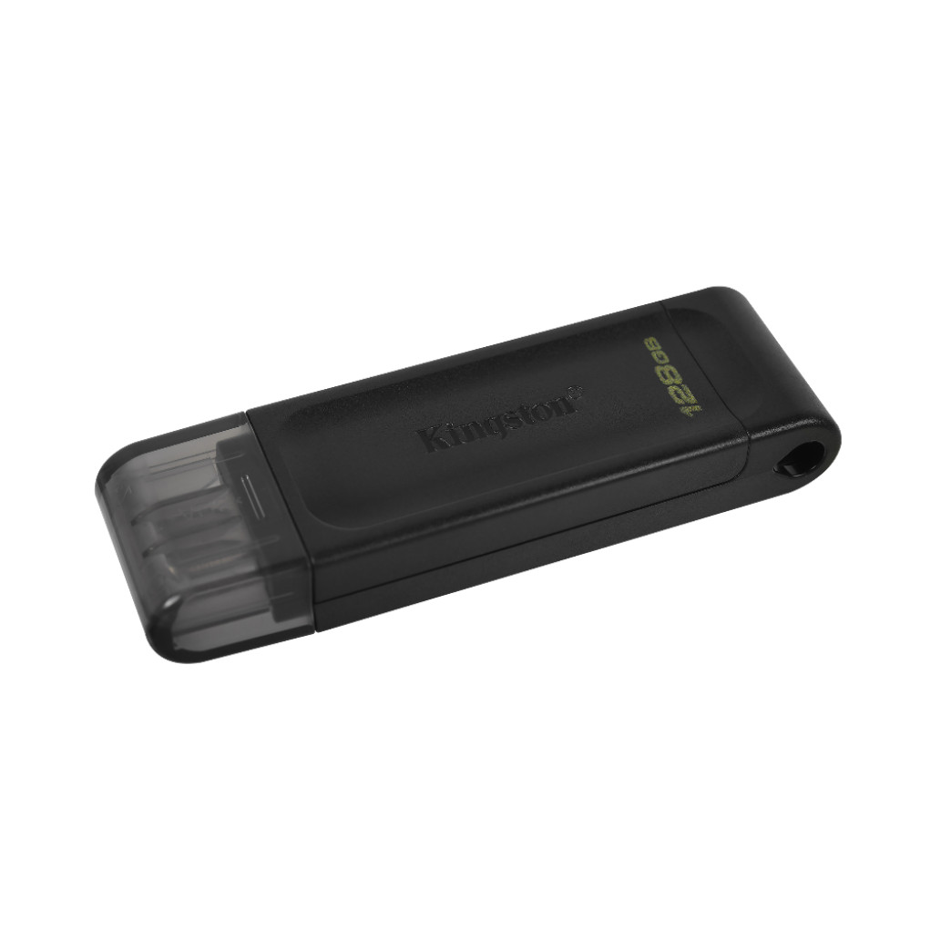 Spominski ključek 128GB USB-C Kingston DT70 80MB/s plastičen s pokrovčkom črn (DT70/128GB) - slika 2