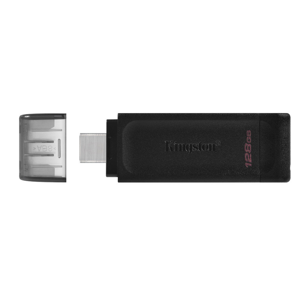 Spominski ključek 128GB USB-C Kingston DT70 80MB/s plastičen s pokrovčkom črn (DT70/128GB) - slika 4