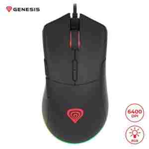 MIš Genesis Krypton 290 optična gaming RGB 6400DPI  7 prog. tipk spomin - črna