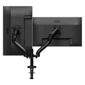 Nosilec za LCD monitor dvojni 13"-27" do 9kg - pritrditev na rob mize AOC (AD110D0)