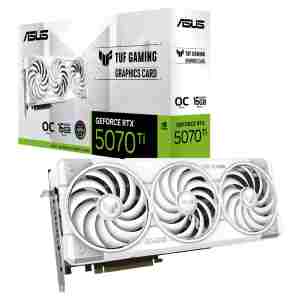 Grafična kartica nVidia RTX5070Ti Asus TUF OC Edition bela - 16GB GDDR7 (90YV0MD3-M0NA00)