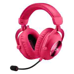 Slušalke brezžične Logitech naglavne z mikrofonom BT/RCA/USB G PRO X 2 LIGHTSPEED roza Gaming (981-001275)