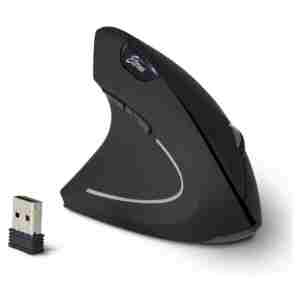 Miš brezžična ergonomska Inter-Tech KM-206L 16000DPI za levičarje črna