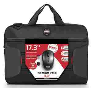 Torba za notesnik 43,9 cm (17,3") Port Premium Pack + WL miška črna (501874)
