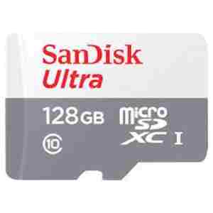 Spominska kartica SDXC-Micro 128GB Sandisk Ultra 100MB/s/UHS-I +adapter (SDSQUNR-128G-GN3MA)