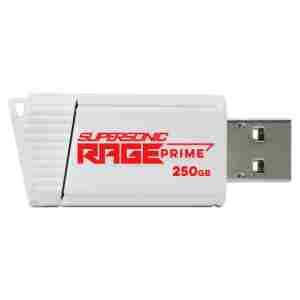 Spominski ključek 250GB USB 3.2 Patriot Supersonic Rage 600MB/s plastičen izvlečni bel (PEF250GRPMW32U)