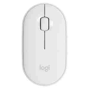 Miš Logitech brezžična + Bluetooth optična M350 bela Pebble (910-005716)
