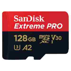 Spominska kartica SDXC-Micro 128GB Sandisk Extreme Pro 200MB/s/90MB/s U3 V30 UHS-I +adapter (SDSQXCD-128G-GN6MA)