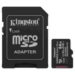 Spominska kartica SDXC-Micro 64GB Kingston Canvas Select Plus Class10 100MB/s/UHS-I +adapter (SDCS3/64GB)