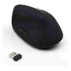 Miš Ewent brezžična optična Ergonomic Vertical 1600dpi črna (EW3158)