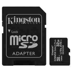 Spominska kartica SDHC-Micro 32GB Kingston 100MB/s U1 V10 UHS-I +adapter (SDCS2/32GB)