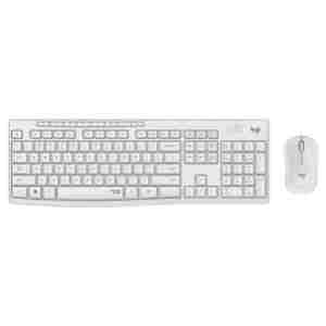 Tipkovnica in miš Logitech brezžična desktop MK295 SLO bela silent gravura 920-009824