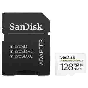 Spominska kartica SDXC-Micro 128GB Sandisk High Endurance 100MB/s/40MB/s U3 V30 UHS-I +adapter (SDSQQNR-128G-GN6IA)