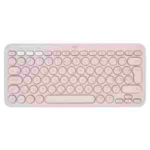 Tipkovnica Logitech brezžična K380 Multi-Device SLO mini roza SLO gravura (920-009867)