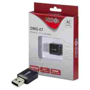 Brezžični mrežni adapter USB 2.0 Inter-Tech DMG-07 WiFi5 802.11ac AC650 650Mbit/s Dualband Nano BT 4.0 (88888146)