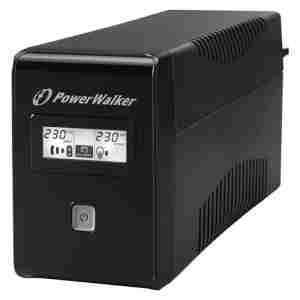 UPS PowerWalker VI 850 LCD Line-Interactive 850VA/480W 12V 9,0Ah 2x220V tower ()