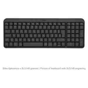Tipkovnica brezžična Logitech K250 US international | SLO gravura grafitna (920-013451)