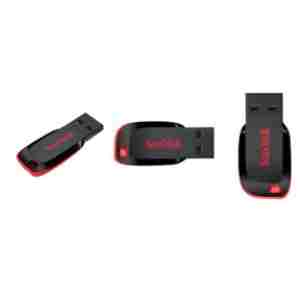 Spominski ključek 32GB USB 2.0 Sandisk Cruzer Blade 15MB/s - plastičen/brez pokrovčka/črn (SDCZ50-032G-B35)