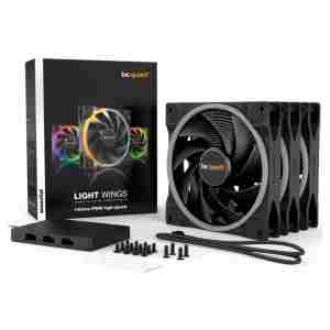 Ventilator be quiet! Light Wings 140mm črna ARGB (3 pack)