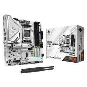 Osnovna plošča AM5 Asrock Steel Legend WiFi microATX 1xHDMI 1.4 1xDisplayPort