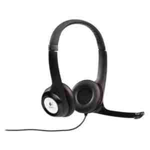 Slušalke žične Logitech naglavne z mikrofonom USB H390 črne (981-000406)