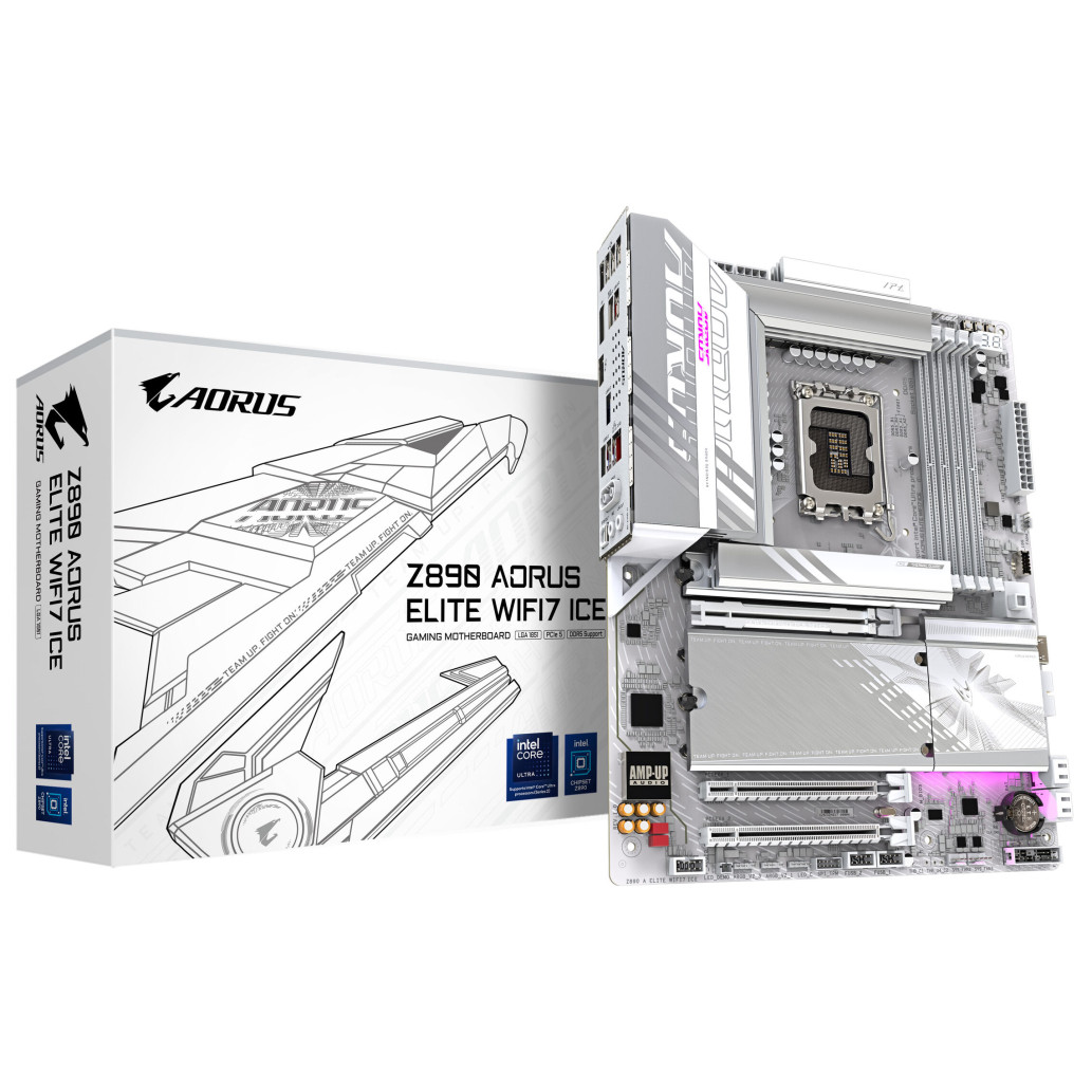 Osnovna plošča LGA1851 GigaByte Z890 Aorus Elite WIFI7 ICE ATX 1xDisplayPort