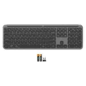 Tipkovnica brezžična + Bluetooth Logitech Signature Slim K950 US international | SLO gravura grafitna (920-012465)