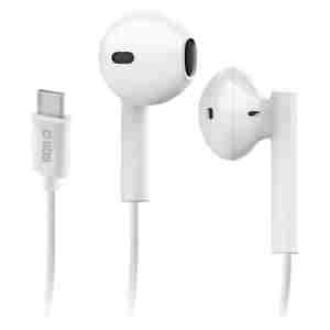 Slušalke žične ušesne USB-C stereo SBS z mikrofonom bele (TEEARTYCAPW)