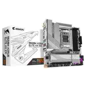 Osnovna plošča AM5 GigaByte B650M AORUS ELITE AX ICE ATX 1xHDMI 2.1 1xDisplayPort 1.4