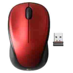 Miš  Logitech NoteBook Brezžična M235 optična nano rdeča (910-002496)